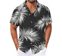 Générique Chemisette Homme Manches Courtes Chemise Impression Hawaienne Vetement Plage Été Respirant Vêtements Léger Doux Habit Confortable Extensible Respirant Haut 07 Multicolore S
