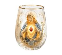 Générique Christian Glass Coffee Mug - 400ml Glass, Ergonomic Handle, Non Slip Grip, Clear Beverage Cup | Tea Whiskey Beer Cup, Floral Gift Drinkware, Home Bar Kitchen Spiritual Use