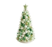 Générique Christmas Decoration Kit DIY Beaded Tree with Star Topper，Vert | Christmas Decoration, DIY Beaded Tree, Complete Craft Set, Foam Cone, Assorted Beads, Pins, Star, Home Decor, Gift Idea