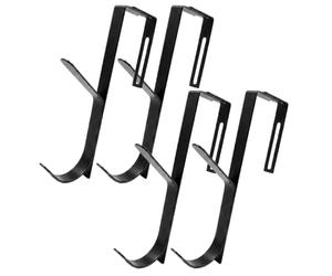 Générique Cintre de Porte 4 Pièces Panneau Métallique Réglable 6-9 cm | Porte-serviettes à 2 Crochets par-dessus la Porte pour Manteaux Serviettes Chapeaux Sacs Fourre-tout Porte-Bébé Salle de