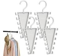 Générique Cintre en forme de V à 12 crochets (4 Pcs) | Organisateur de placard rotatif à 360 ° pour vêtements, chapeaux, écharpes, pour chapeaux, écharpes, ceintures, sacs