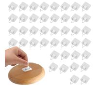 Générique Cintres À Assiettes - Petits Articles De Rangement Ménagers, Cintre À Assiette Adhésif Invisible | Crochet Mural Adhésif Sans Clous, 50 Pièces, Pour Salle De Bain, Cuisine, Bureau