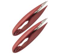 Générique Ciseaux à Point de Croix avec Lame Remplaçable en Acier Carbone et Manche Abs Marron, 2 Sets pour Couper Tissu Épais et Fil, Usage Professionnel ou Domestique