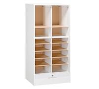 Générique Classeur à Rideau Double Bois H 140 cm (Blanc)