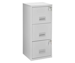 Générique Classeur Monobloc 3 tiroirs pour dossiers Suspendus (Gris Clair)