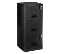 Générique Classeur Monobloc 3 tiroirs pour dossiers Suspendus (Noir)