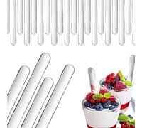 Générique Clear Cake Pop Sticks - 4.5 Inch 50 Pieces Reusable DIY,Clear Acrylic Sticks |Acrylic Cake Pop Śticks - For Çake Chocolate Bar Candy Home Bakery Dessert Shop Family Gathering