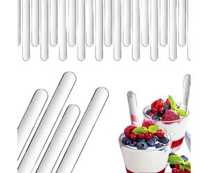 Générique Clear Cake Pop Sticks - 4.5 Inch 50 Pieces Reusable DIY,Clear Acrylic Sticks |Acrylic Cake Pop Śticks - For Çake Chocolate Bar Candy Home Bakery Dessert Shop Family Gathering