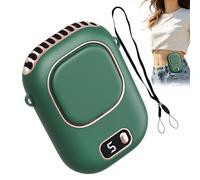 Générique Clip On Fan - 5 Speed Silent Bladeless Personal Fan, Waist Clip Cooling Device, Digital Display, Rechargeable Neck Lanyard | Outdoor Hiking Farms Camping Beach Festival Sports Offices