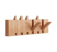 Générique Coat Rack, Coat Hook, Modern Style Piano Key Design Natural Wood Easy Installation No Punching Required, Hat Hook for Clothes Organizer Hanger and Entryway, 17.72x5.71inches