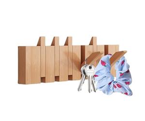 Générique Coat Rack, Piano Key Wooden Hanger, 45x14.5cm/17.72x5.71 Inches Decorative Clothes Organizer, Functional Hanging Space Wall Hook, Home Decor Accent, for Entrance Wood
