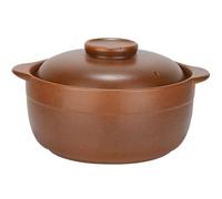 Générique Cocotte en Terre Cuite avec Couvercle, Plat en Céramique pour Cuisson Au Feu De Bois, Pot en Faïence Traditionnel pour Mijotage, Rôtissage Et Cuisson Au Four(Size:2.5L)