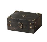 Générique Coffre de voyage en bois robuste, design européen, mallette de rangement, décoration de la maison pour vêtements et accessoires, coffre en bois