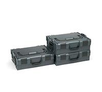 Générique - Coffret de transport L-BOXX 136 anthracite - Boîte à outils empilable en ABS résistant - Lot de 3