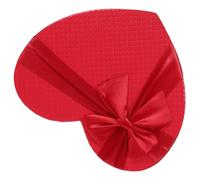 Générique Coffret Présent Saint Valentin en Papier Rouge de Cœur Nœud, Boîte de Rangement Délicate pour Anniversaire et Célébration de Mariage