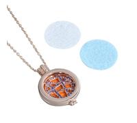 Générique Collier Diffuseur D'aromathérapie pour Femme en Alliage avec 3 Tampons Recharge Solides Anti-fuite, Design Solide, pour Anniversaire et Fans D'huiles Essentielles