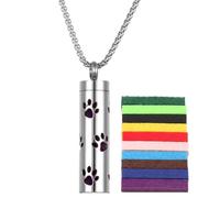 Générique Collier Diffuseur D'huiles Essentielles - Bijou parfumsé En Acier | Inoxydable, Pendentif Diffuseur De parfums, Accessoire D'aromathérapie | Kit De Bien-être Et De Relaxation, Solution Pour Tra