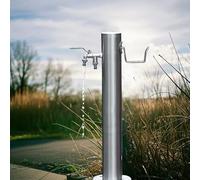 Générique Colonne d'arrosage de Jardin en Acier Inoxydable 304, Robinet à Double Sortie pour l'irrigation extérieure et Les fontaines, borne d'arrosage autoportante de 50 cm, résistante à la