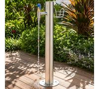 Générique Colonne d'arrosage extérieure en Acier Inoxydable 304, Support de Tuyau d'arrosage autoportant avec Robinet verrouillable, borne-Fontaine pour l'arrosage et Le Lavage du Jardin.