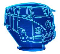 Générique COMB VW T1 - lampe 3D, lampe d'ambiance, lampe de chevet, veilleuse - 7 couleurs - mode tactile - longue durée de vie - cadeau original pour les passionnés de minibus