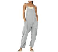 Générique Combinaison Short Femme Chic pour Soirée Travail Salopette Ensemble Sport Grande Taille De Kaki Ete Fluide Dos Nu Baggy Jean Tenue Décontractée Combinaisons Sexy Robe