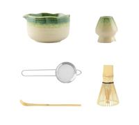 Générique Compatible for 2/4/5 pièces vert Matcha, bol à bec en céramique, outil de petit-déjeuner et préparation, étiquette(5pcs)