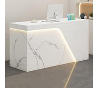 Générique Comptoir de réception Moderne avec tiroirs, idéal pour Les magasins, cliniques, Bureaux et Salons de beauté. Table de Caisse en Bois avec tiroir verrouillable.