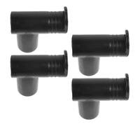 Générique Connecteur à Angle Droit pour Étendoir à Linge en Plastique Noir 4 Pièces, 22mm, sans Outil, pour Séchoir Télescopique à Un ou Deux Poteaux