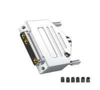 Générique Connecteur à souder 13W3, Coque métallique, Broches en Laiton plaqué Or, Interface de câblage d ' Alimentation et à Faible Courant, Conception nominale 500 V