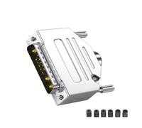 Générique Connecteur à souder 13W3, Coque métallique, Broches en Laiton plaqué Or, Interface de câblage d ' Alimentation et à Faible Courant, Conception nominale 500 V