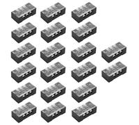 Générique Connecteur de Fil 3 Positions Bornier à Vis, 20 Pièces, Plastique et Métal, Couverture Isolante Amovible, Facile à Utiliser pour Tableau de Connexion Électrique
