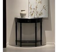 Générique Console de Rangement avec tiroir pour entrée, Table d'appoint étroite en Bois Massif, Demi-Table avec tiroir de Rangement, Table d'appoint Demi-Lune pour Salon et Couloir.