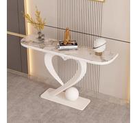 Générique Console de Rangement pour entrée, Table d'appoint étroite, Console en Forme de cœur, Table d'appoint Noire élégante, Meuble d'entrée avec Plateau en marbre pour Salon et Bureau