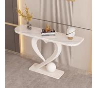 Générique Console de Rangement pour entrée, Table d'appoint étroite, Console en Forme de cœur, Table d'appoint Noire élégante, Meuble d'entrée avec Plateau en marbre pour Salon et Bureau