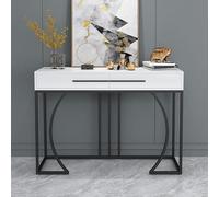 Générique Console de Rangement pour entrée, Table d'appoint étroite, Console Moderne avec 2 tiroirs, Table Basse en métal pour Salon ou entrée.