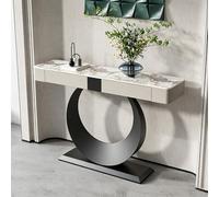 Générique Console de Rangement pour entrée, Table d'appoint étroite en marbre avec tiroirs dissimulés, Meuble d'entrée Moderne pour Salon, Couloir ou Hall d'entrée, 100 cm x 35 cm x 92 cm, décoration