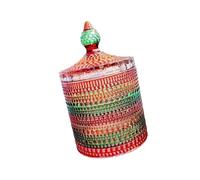 Générique Conteneur de Stockage en Verre d ' Art, Couvercle scellé, Dessins Transparents, Organisateur pour Bonbons, Noix et Bijoux, Pot scellé