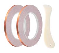 Générique Copper Foil Tape - 30m Stained Glass Tape | Copper & Conductive Adhesive, Width Soldering Shielding Foil For Paper Circuits DIY Crafts Art Projects Burnisher Scrapbooking