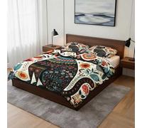 Générique Couette 140x200 Imprimée Chat, Decoration Chambre, Cadeau, Edredon Reversible Fleurs Oiseaux Fleurie pour 1 Personne, 1 Taies d'oreiller, 4 Saisons, Weich - SW1493