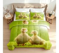 Générique Couette ete 140x200 Canard sans Housse Duvet Animaux Mignons Couette 3D Réversible 1 Personne Édredon Legere Chaude Lavable en Machine et 2 Taies d'oreiller Cadeau 2y476