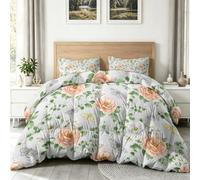 Générique Couette sans Plante Floral, Couette Imprimée 2 Personnes Réversible 4 Saisons Rose Papillon De Nuit Edredon 260x240cm - Parure de lit pour Ados Garçons Adultes avec 2 Taies d'oreiller