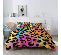 Générique Couettes Brillant Imprimé léopard Couleur Imprimée 155 x 220 cm Réversible Couette Design Vintage Mode 4 Saisons - Coloré Couette Matelassée pour Lit 2 Personnes, Edredon Couettes sans Houss