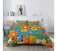Générique Couettes Plante Fleur Décoratif Imprimée 155 x 220 cm Réversible Couette Design Moderne Art Déco 4 Saisons - Coloré Couette Matelassée pour Lit 2 Personnes, Edredon Couettes sans Houss