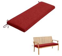 Générique Coussin de Banc 140X30CM Coussin Banquette avec Mousse 50D, Fond antidérapant, 2 Sangles, Housse Lavable, Coussin Banc de Jardin pour Coin intérieur et extérieur Cosy