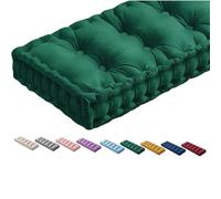 Générique Coussin de Banc D'intérieur Velours 120cm 150cm 80cm 100cm 90 X 30 Cm épaisseur 10cm Coussin de Siège Capitonné avec Poignée pour Banquette de Piano,Canapé,Bancs,Vert,160x50x10cm