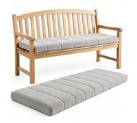 Générique Coussin De Banc Exterieur Interieur De Jardin 120x40 100x40 120x50cm,4,5 Cm D'épaisseur Coussin Banc avec Housse Amovible, Antidérapant Coussin Banquette pour Terrasse,Gray 1,30X200CM