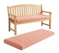 Générique Coussin De Banc Exterieur Interieur De Jardin 120x40 100x40 120x50cm,4,5 Cm D'épaisseur Coussin Banc avec Housse Amovible, Antidérapant Coussin Banquette pour Terrasse,Rose,40X115CM