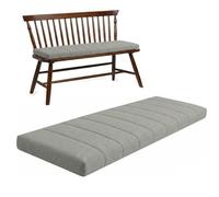Générique Coussin De Banc Exterieur Interieur De Jardin 120x40 100x40 120x50cm,4,5 Cm D'épaisseur Coussin Banc avec Housse Amovible, Antidérapant Coussin Banquette pour Terrasse,Gray 2,30X85CM