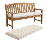 Générique Coussin De Banc Exterieur Interieur De Jardin 120x40 100x40 120x50cm,4,5 Cm D'épaisseur Coussin Banc avec Housse Amovible, Antidérapant Coussin Banquette pour Terrasse,Blanc,40X125CM