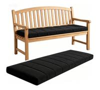 Générique Coussin De Banc Exterieur Interieur De Jardin 120x40 100x40 120x50cm,4,5 Cm D'épaisseur Coussin Banc avec Housse Amovible, Antidérapant Coussin Banquette pour Terrasse,Noir,30X120CM
